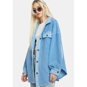 Free People Ruby Jacket in Rain Song Blue